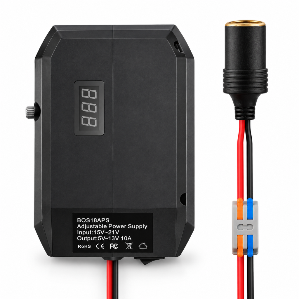 Cordless Battery Adjustable Power Supply 5V–13V | 10A | Makita, Milwaukee, DeWalt & More – photo 3
