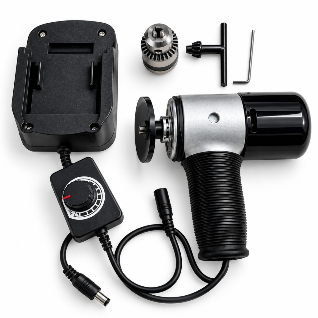 Mini Angle Grinder Kit – Handheld Grinder with Makita, Milwaukee, DeWalt & More Battery Adapters